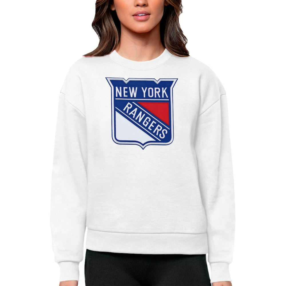New York Rangers Antigua Women's Team Logo Victory Crewneck Pullover Sweatshirt -  NHL Sweatshirts