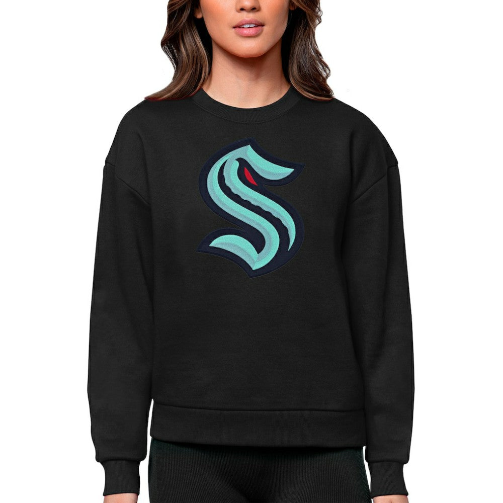 Seattle Kraken Antigua Women's Team Logo Victory Crewneck Pullover Sweatshirt -  NHL Sweatshirts