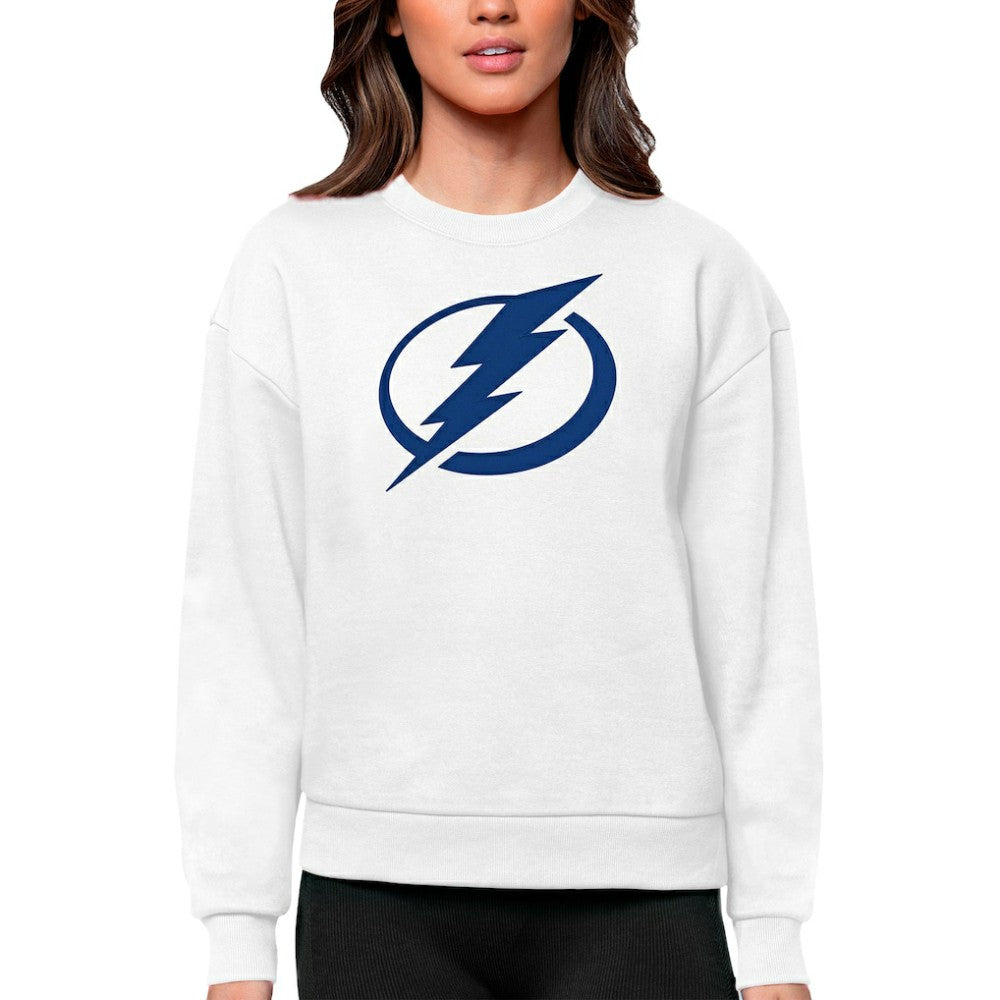 Tampa Bay Lightning Antigua Women's Team Logo Victory Crewneck Pullover Sweatshirt -  NHL Sweatshirts