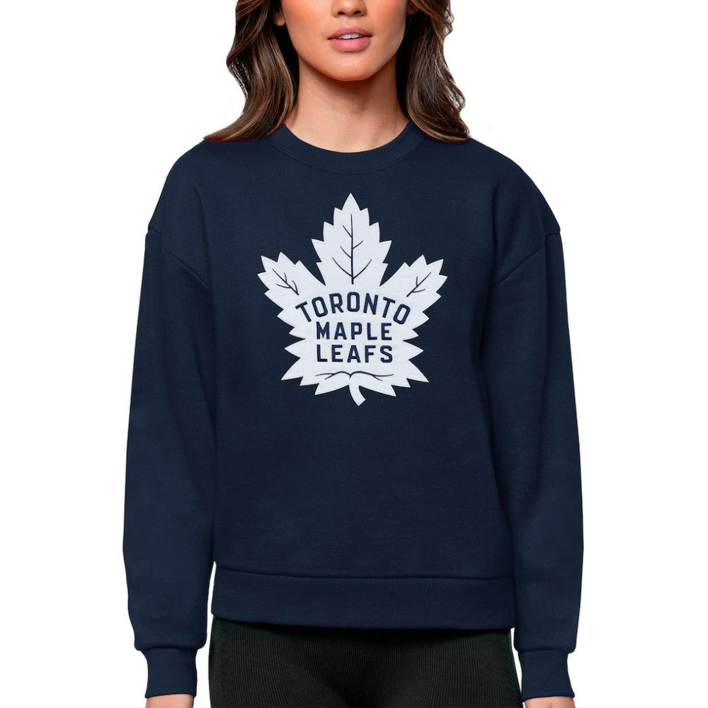 Toronto Maple Leafs Antigua Women's Team Logo Victory Crewneck Pullover Sweatshirt -  NHL Sweatshirts