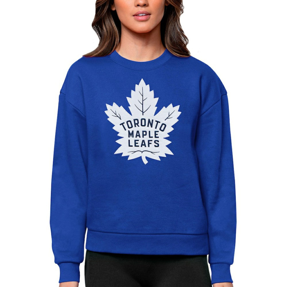 Toronto Maple Leafs Antigua Women's Team Logo Victory Crewneck Pullover Sweatshirt -  NHL Sweatshirts
