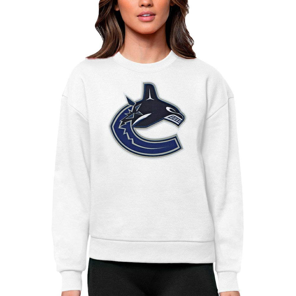 Vancouver Canucks Antigua Women's Team Logo Victory Crewneck Pullover Sweatshirt -  NHL Sweatshirts