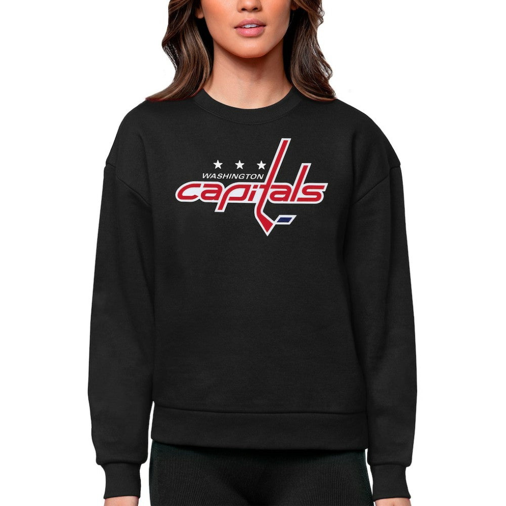 Washington Capitals Antigua Women's Team Logo Victory Crewneck Pullover Sweatshirt -  NHL Sweatshirts
