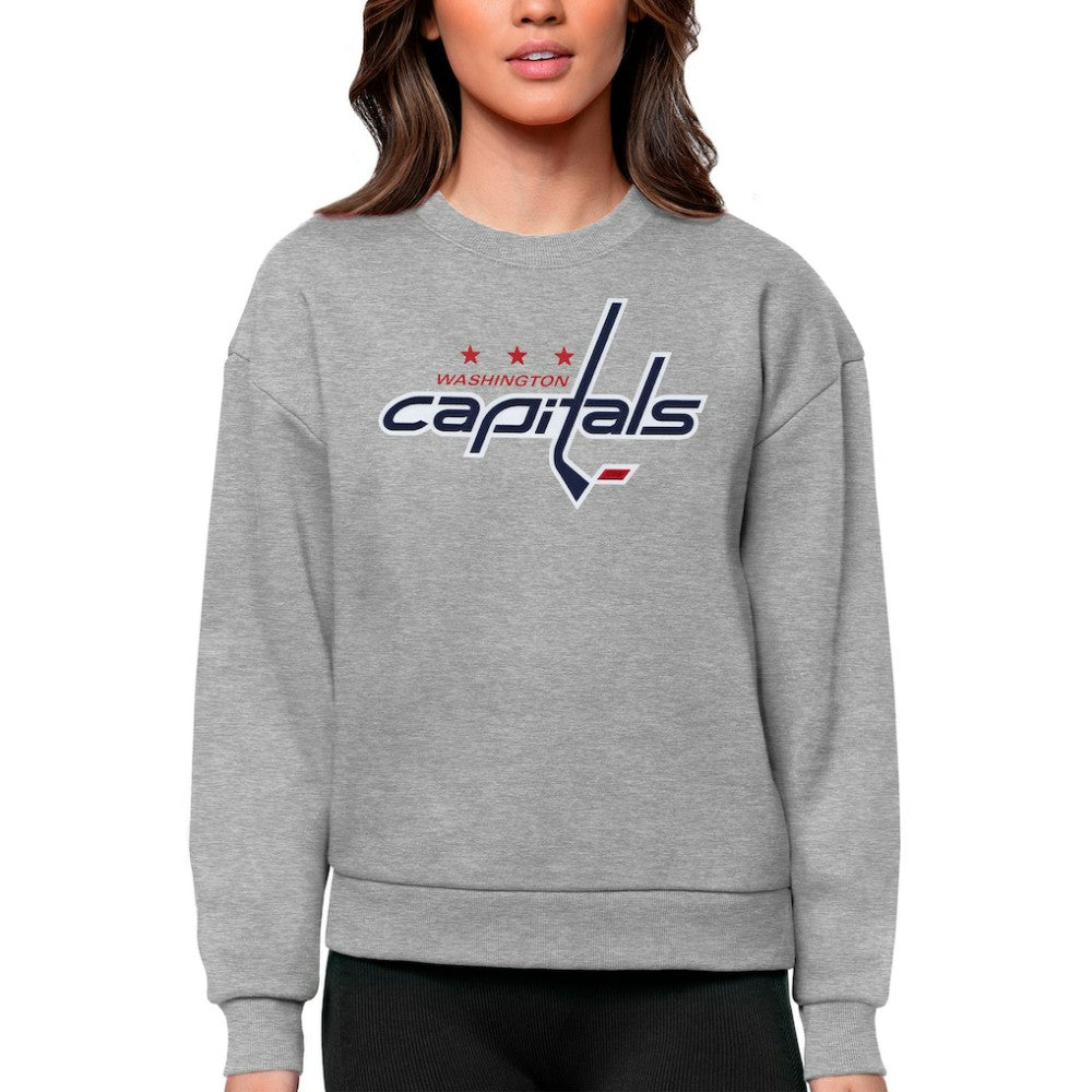 Washington Capitals Antigua Women's Team Logo Victory Crewneck Pullover Sweatshirt -  NHL Sweatshirts