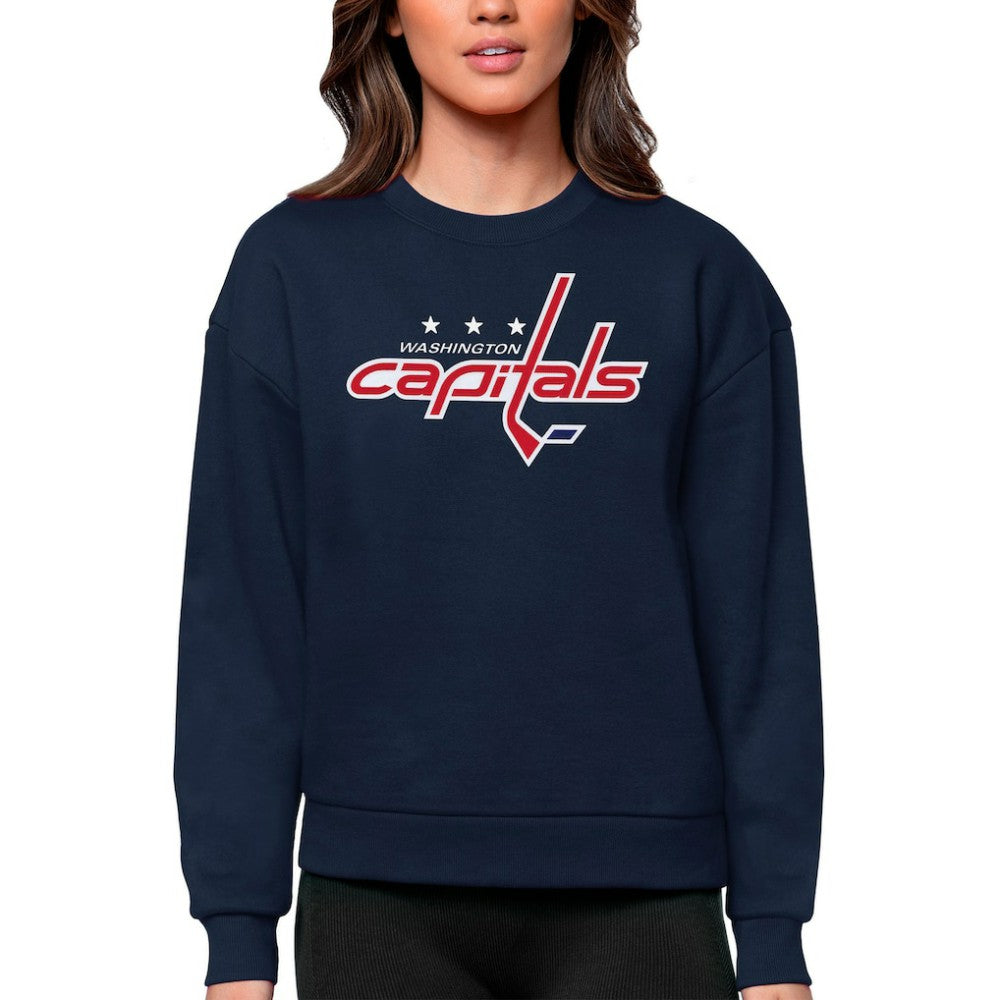 Washington Capitals Antigua Women's Team Logo Victory Crewneck Pullover Sweatshirt -  NHL Sweatshirts
