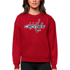 Washington Capitals Antigua Women's Team Logo Victory Crewneck Pullover Sweatshirt -  NHL Sweatshirts