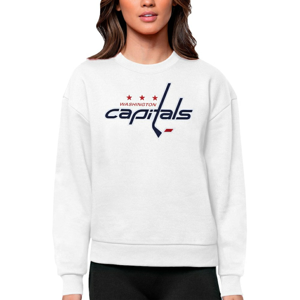 Washington Capitals Antigua Women's Team Logo Victory Crewneck Pullover Sweatshirt -  NHL Sweatshirts