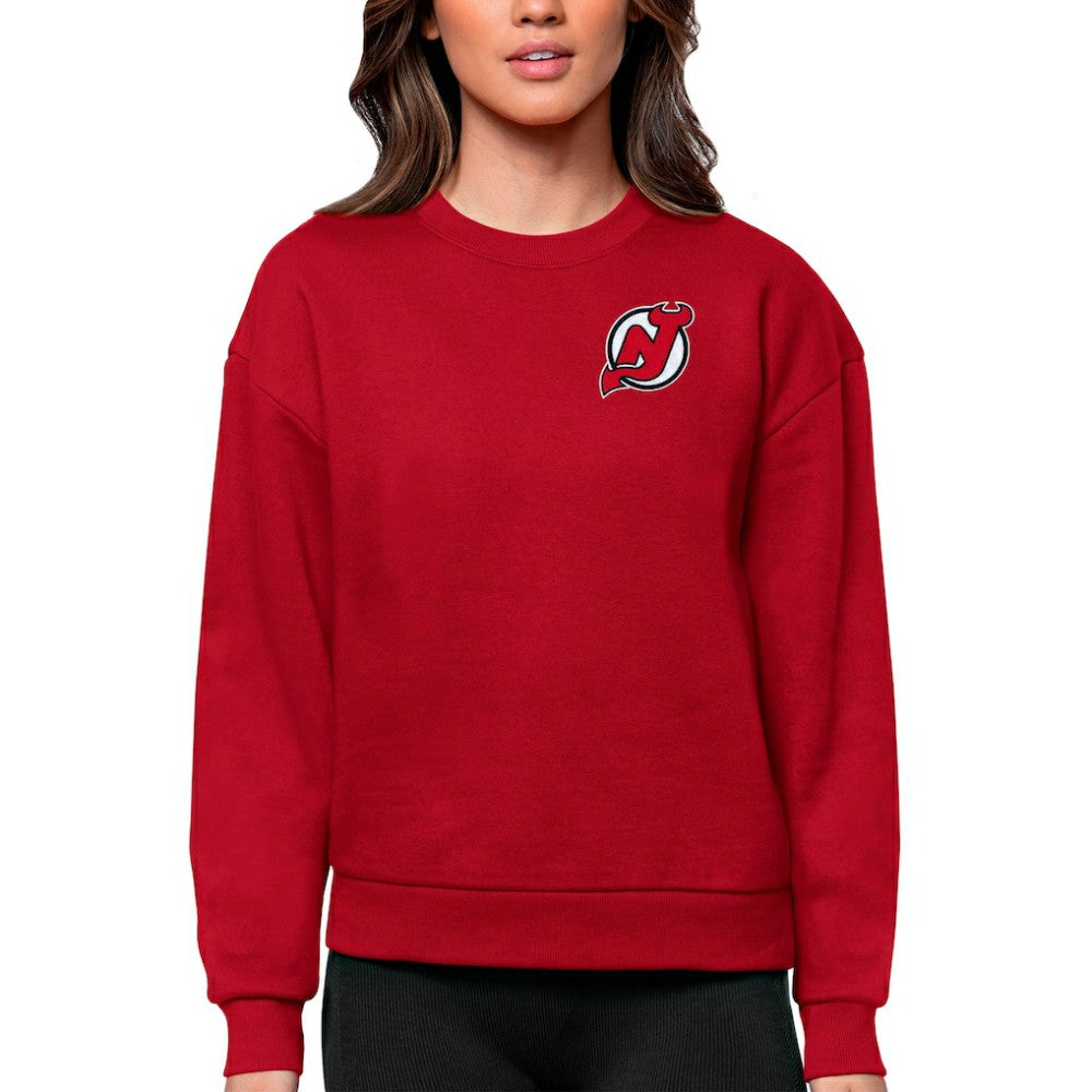New Jersey Devils Antigua Women's Victory Crewneck Pullover Sweatshirt -  NHL Sweatshirts