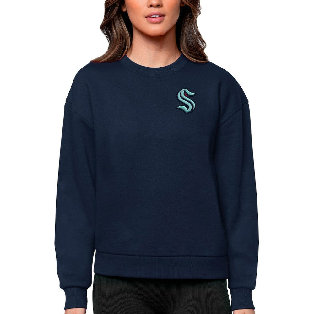 Seattle Kraken Antigua Women's Victory Crewneck Pullover Sweatshirt -  NHL Sweatshirts