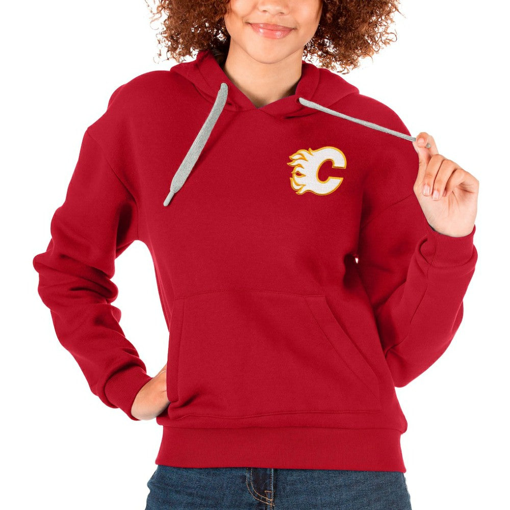 Calgary Flames Antigua Women's Victory Pullover Hoodie -  NHL Hoodies
