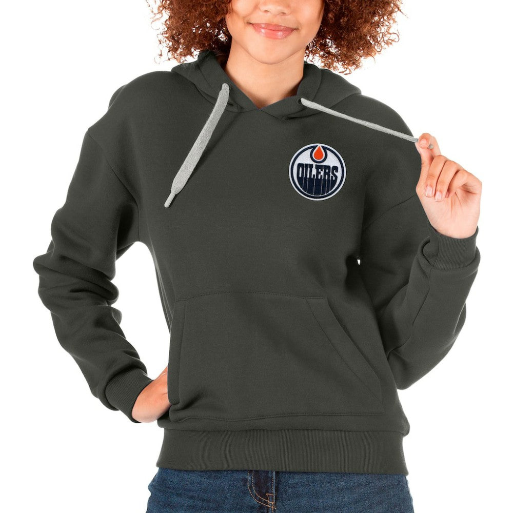 Edmonton Oilers Antigua Women's Victory Pullover Hoodie -  NHL Hoodies