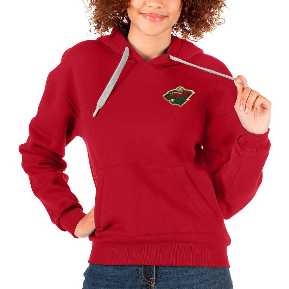 Minnesota Wild Antigua Women's Victory Pullover Hoodie -  NHL Hoodies
