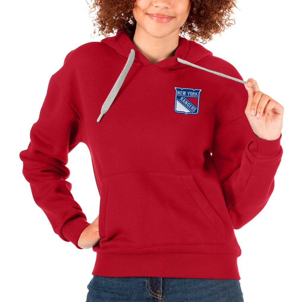 New York Rangers Antigua Women's Victory Pullover Hoodie -  NHL Hoodies