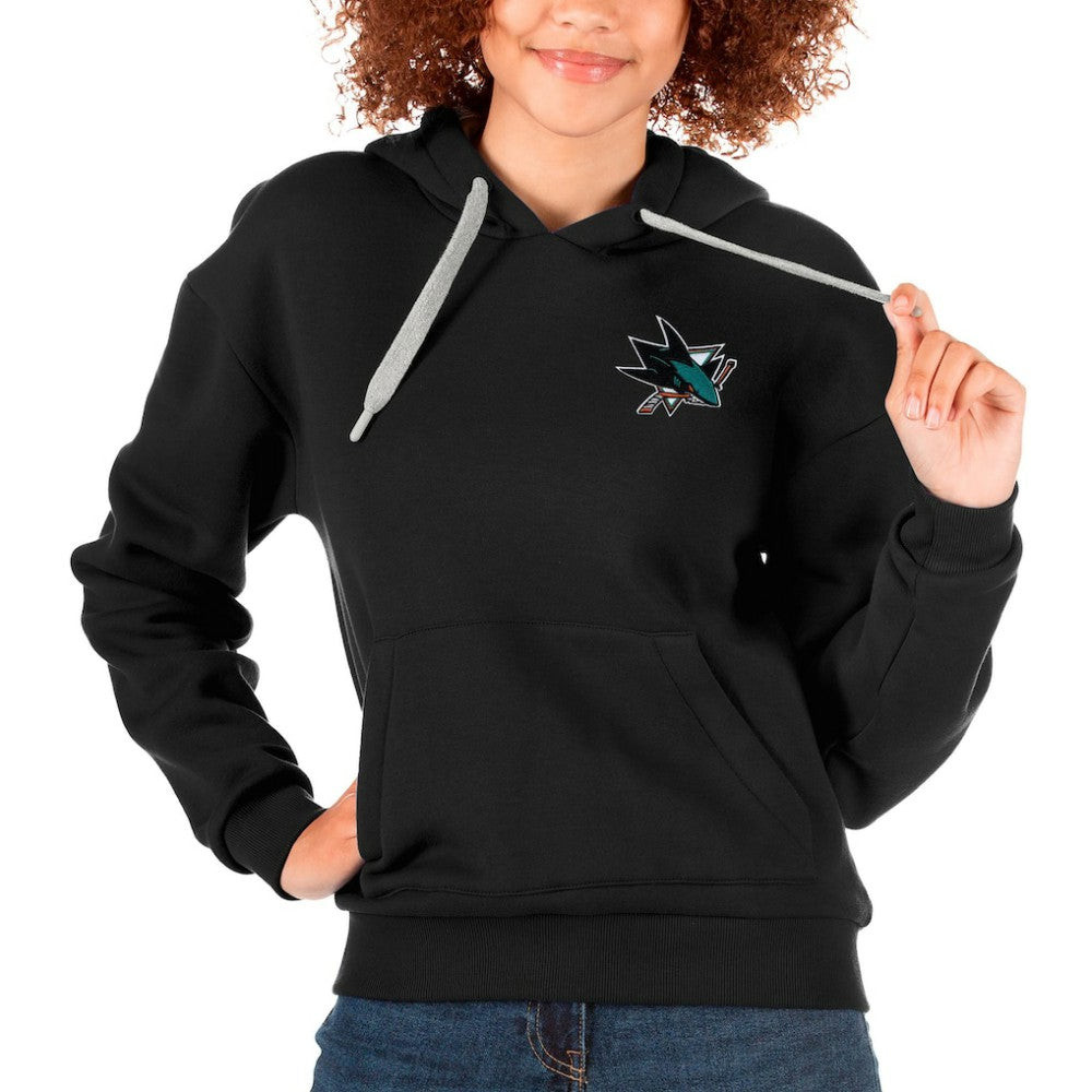 San Jose Sharks Antigua Women's Victory Pullover Hoodie -  NHL Hoodies