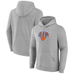 Heather Gray New York Knicks Logo Pullover Hoodie | NBA