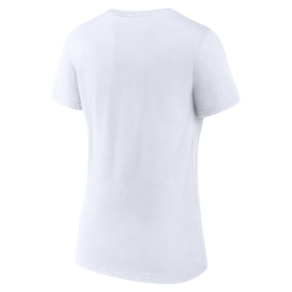 White Charlotte Hornets Women's Wordmark V-Neck T-Shirt | NBA