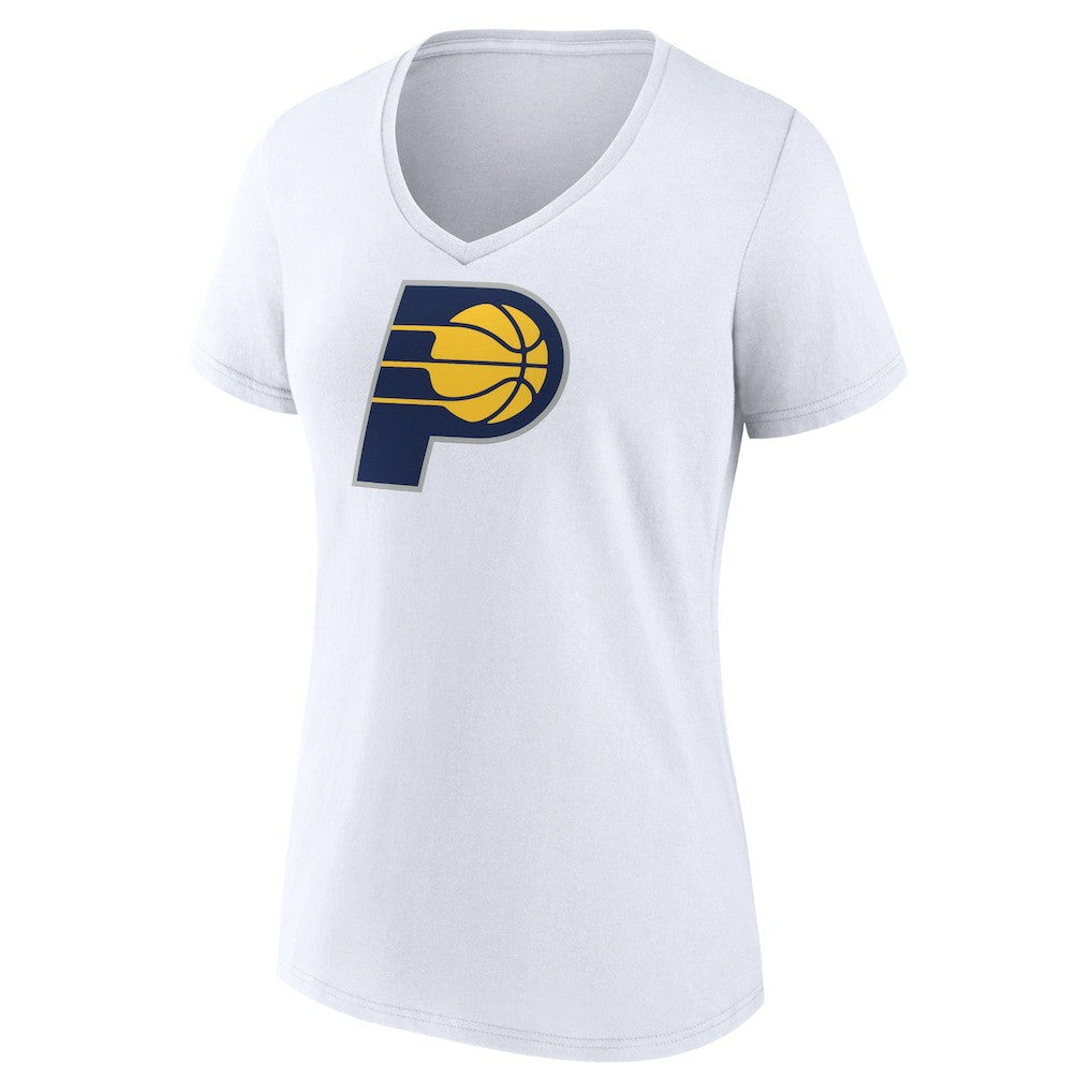 White Indiana Pacers Women's Logo V-Neck T-Shirt | NBA