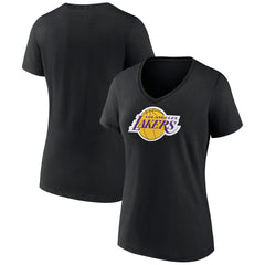 Black Los Angeles Lakers Women's Logo V-Neck T-Shirt | NBA