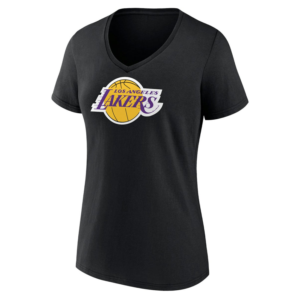 Black Los Angeles Lakers Women's Logo V-Neck T-Shirt | NBA