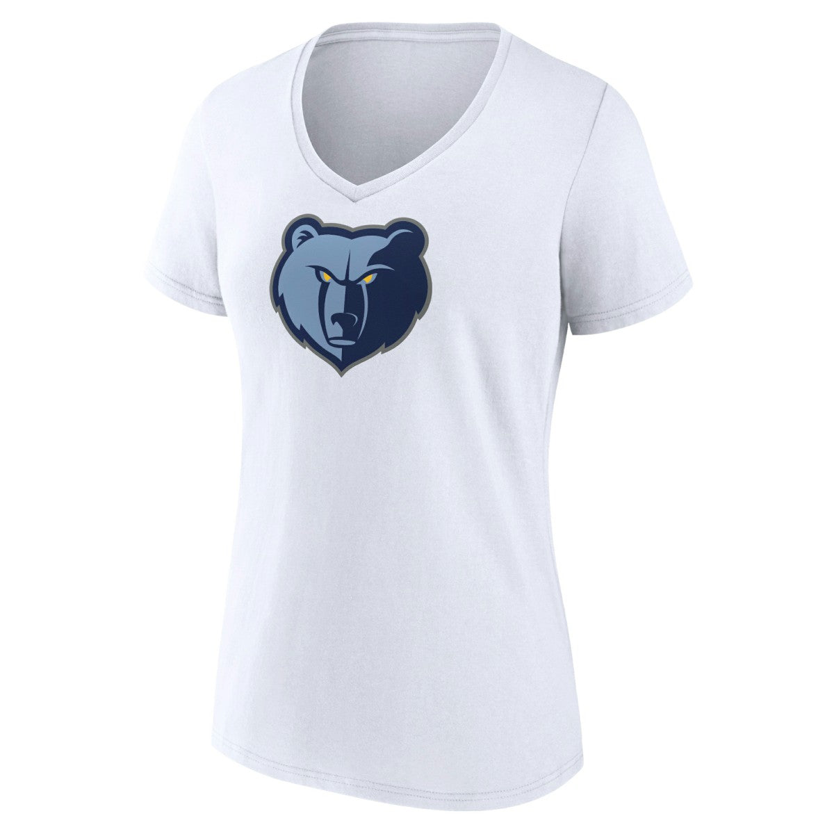 White Memphis Grizzlies Women's Logo V-Neck T-Shirt | NBA