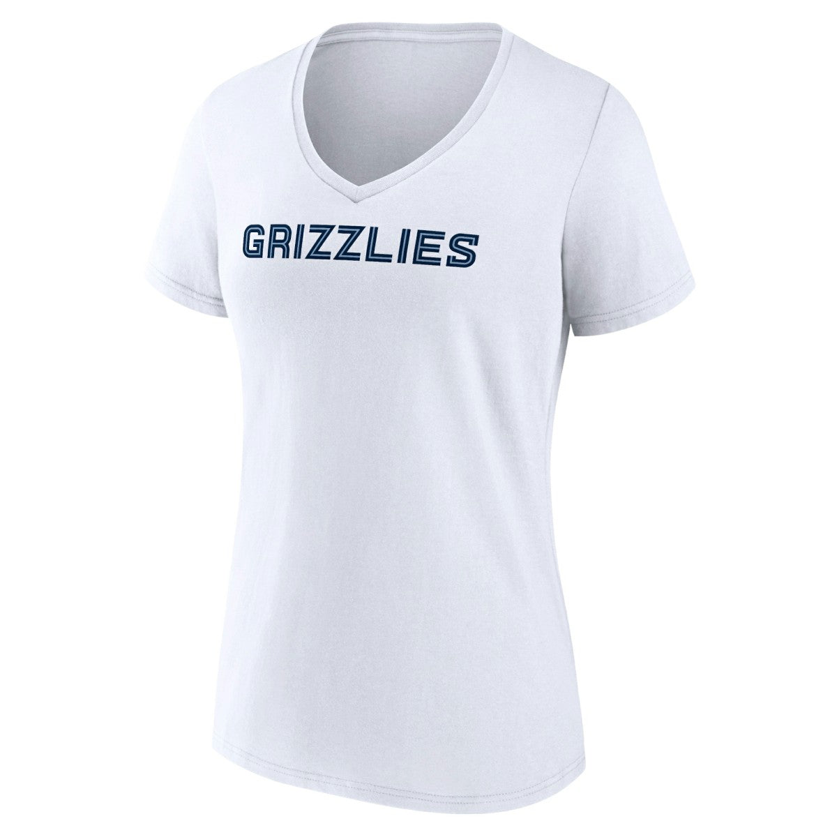 White Memphis Grizzlies Women's Wordmark V-Neck T-Shirt | NBA