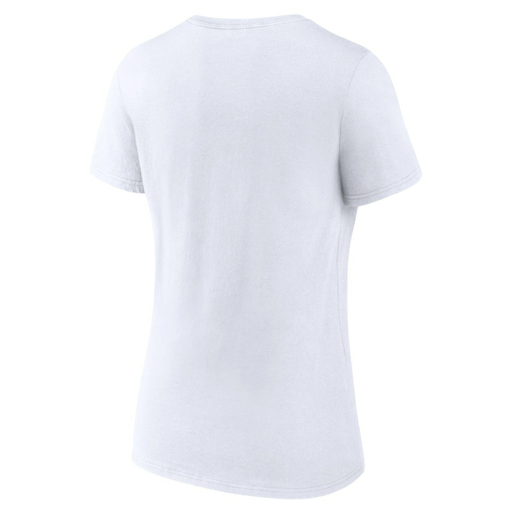 White New York Knicks Women's Logo V-Neck T-Shirt | NBA