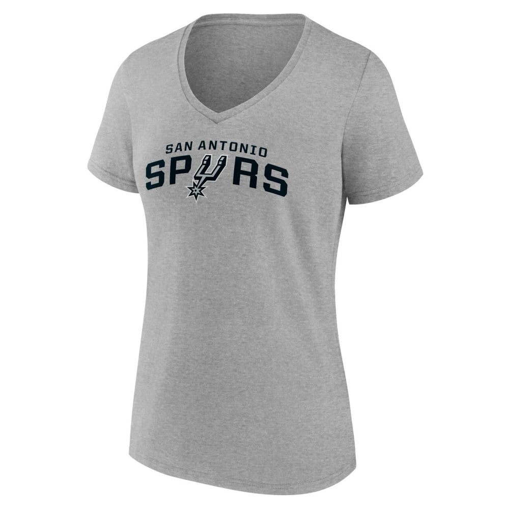 Gray San Antonio Spurs Women's Wordmark V-Neck T-Shirt | NBA