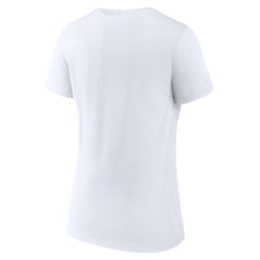 White Toronto Raptors Women's Primary Logo V-Neck T-Shirt | NBA