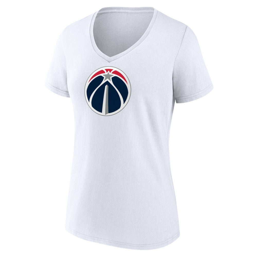 White Washington Wizards Women's Primary Logo V-Neck T-Shirt | NBA