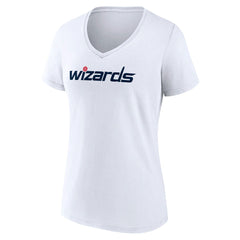 White Washington Wizards Women's Wordmark V-Neck T-Shirt | NBA