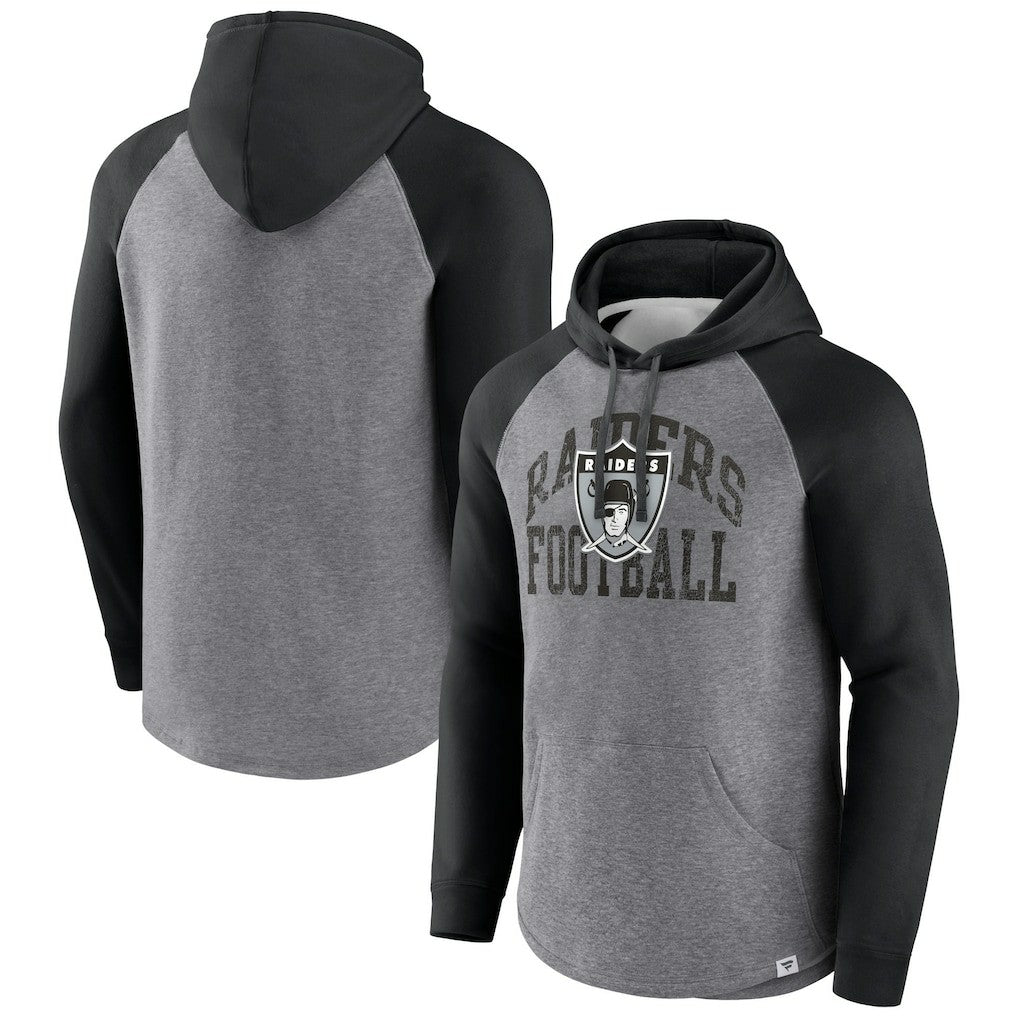 Las Vegas Raiders Favorite Arch Raglan Pullover Hoodie | NFL Sale