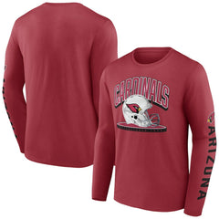 Arizona Cardinals Helmet Platform Long Sleeve T-Shirt | NFL Sale