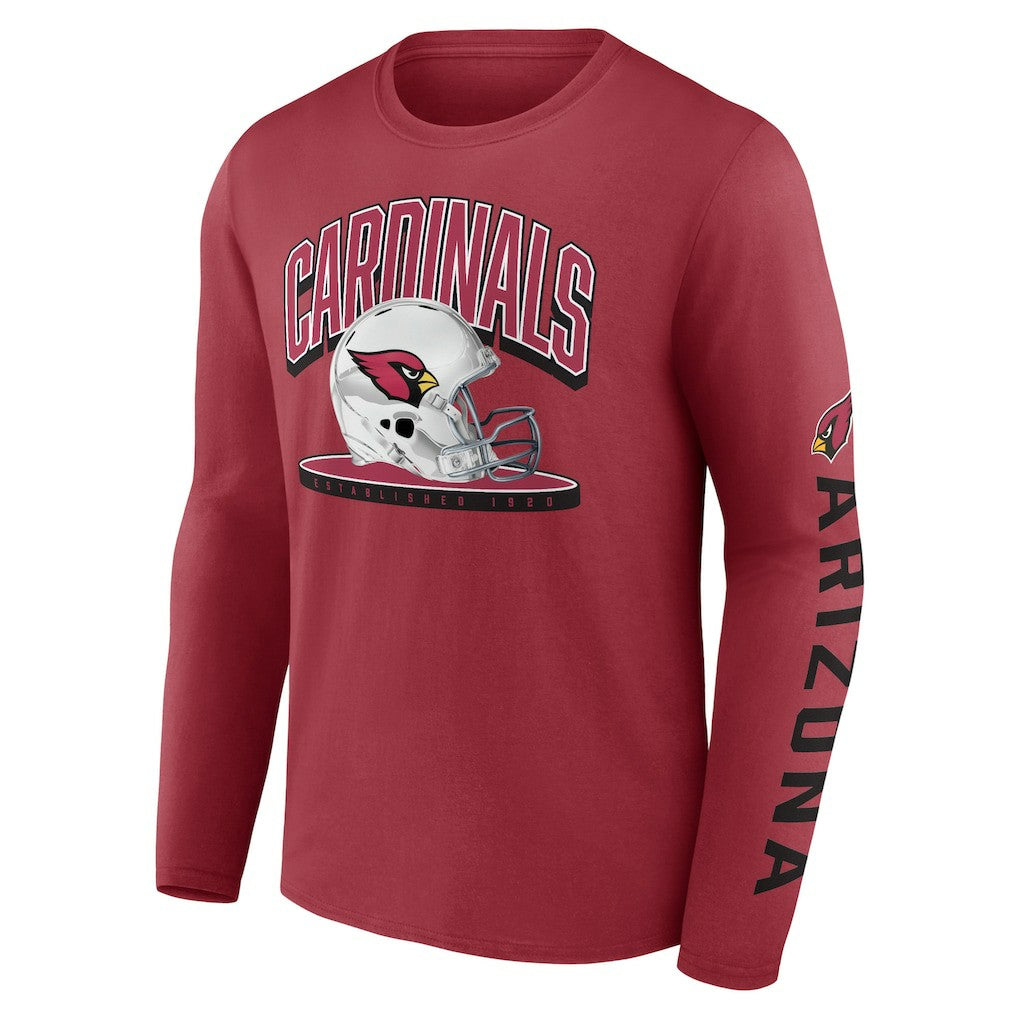 Arizona Cardinals Helmet Platform Long Sleeve T-Shirt | NFL Sale