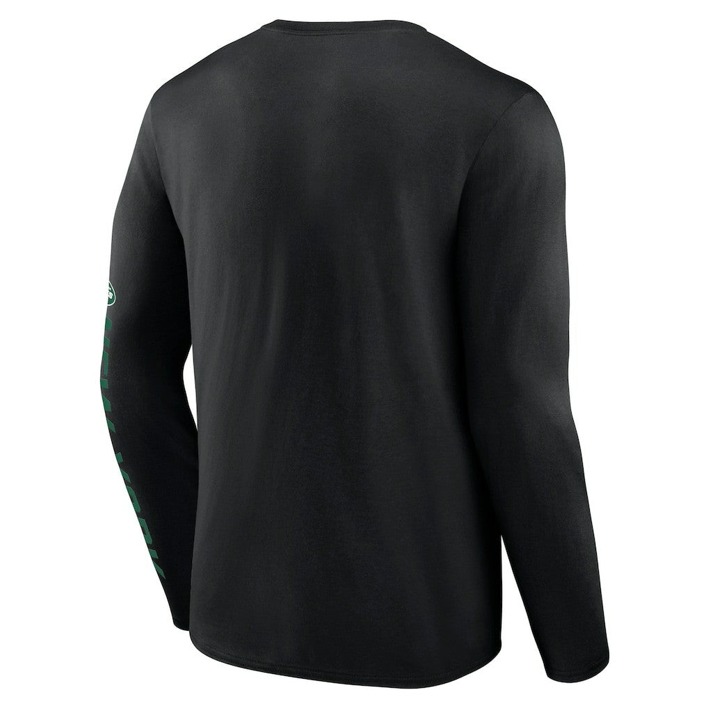 New York Jets Helmet Platform Long Sleeve T-Shirt | NFL Sale