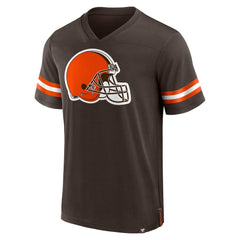 Cleveland Browns Jersey Tackle V-Neck T-Shirt | NFL US