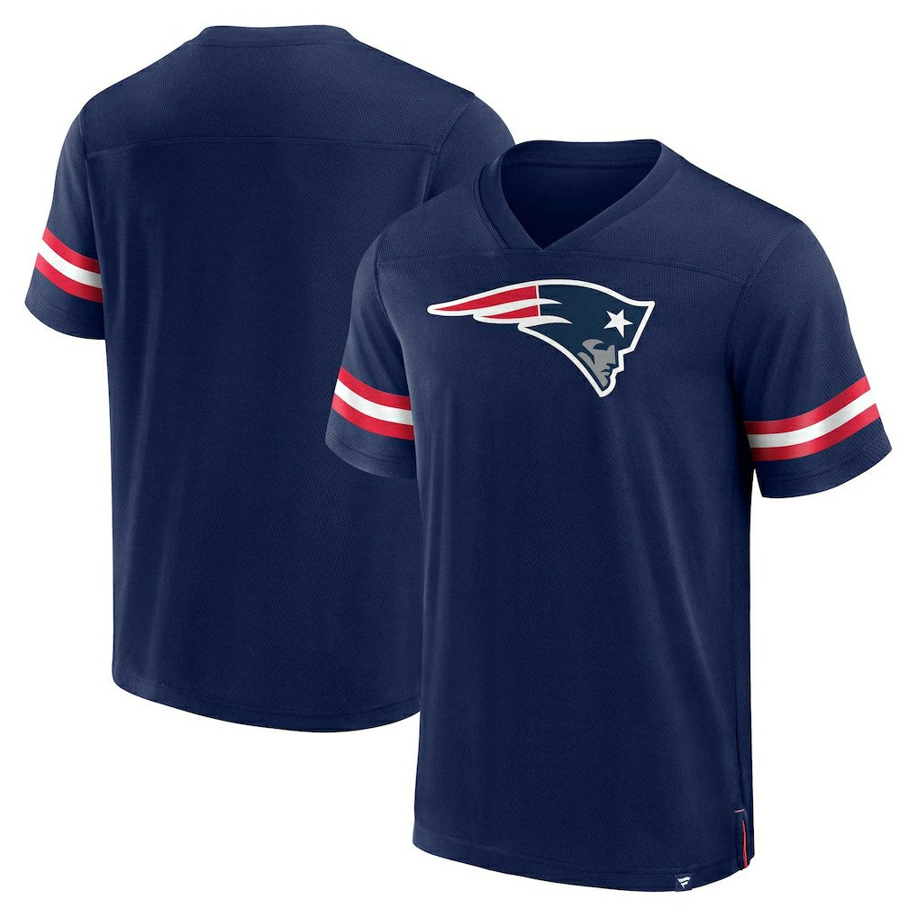 New England Patriots Jersey Tackle V-Neck T-Shirt | NFL Outlet