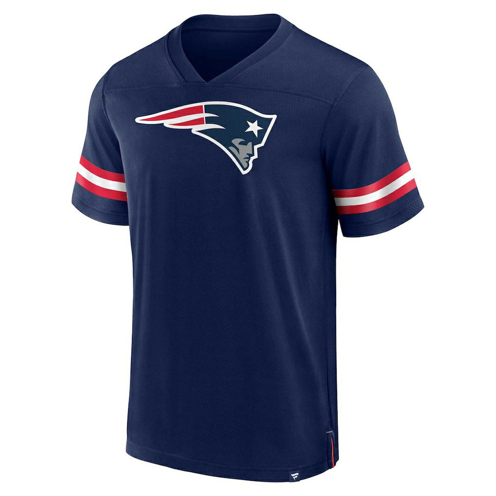 New England Patriots Jersey Tackle V-Neck T-Shirt | NFL Outlet