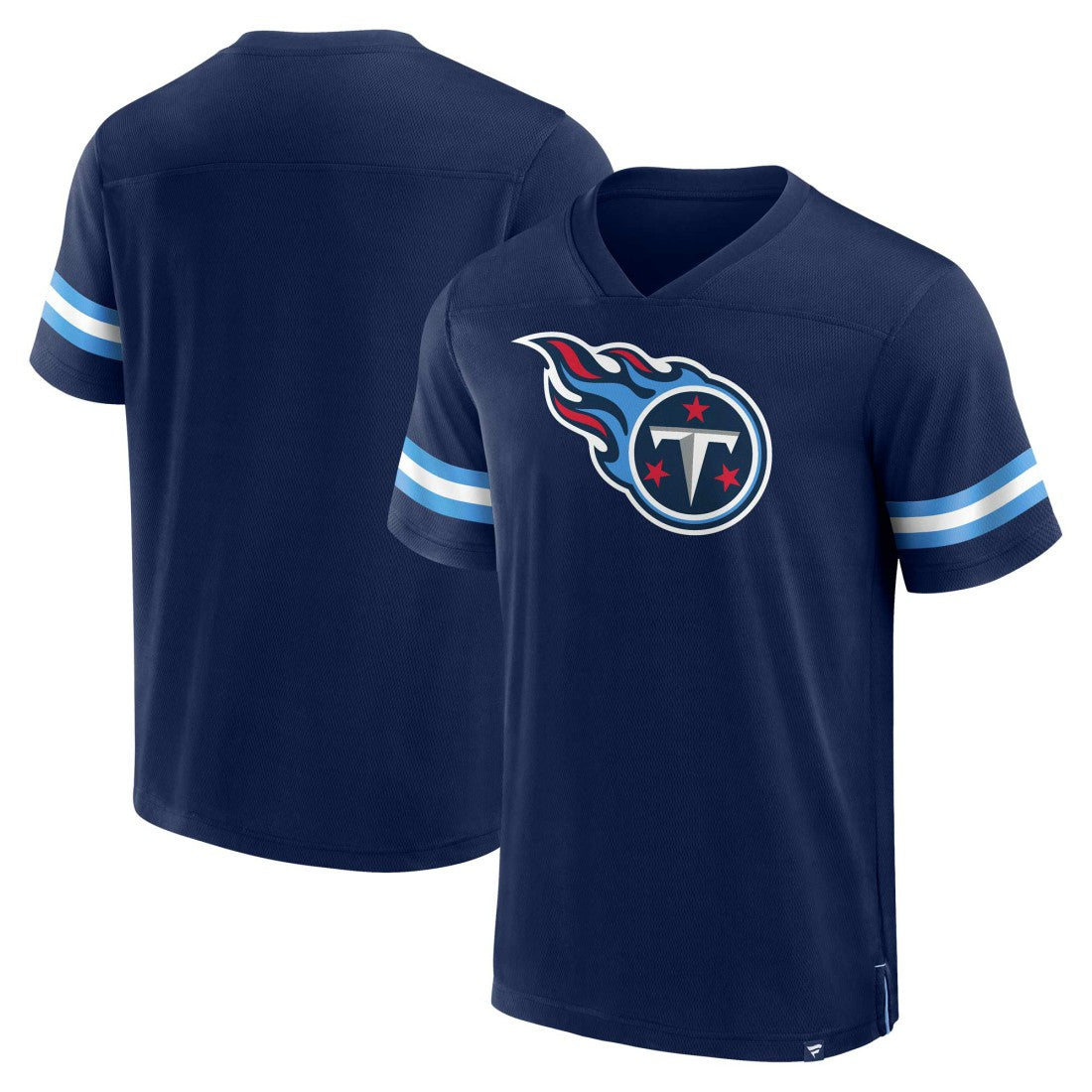 Tennessee Titans Jersey Tackle V-Neck T-Shirt | NFL Discount