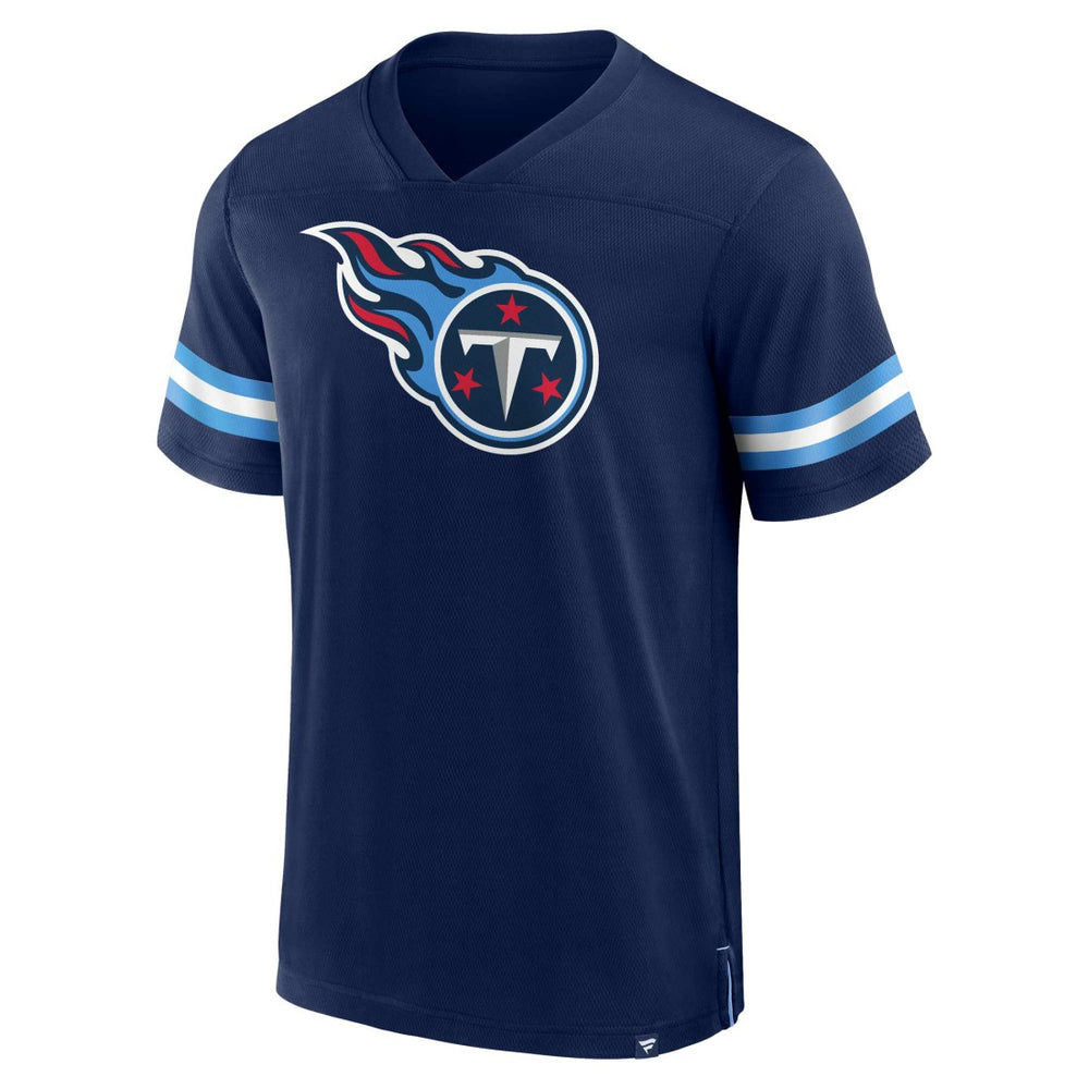 Tennessee Titans Jersey Tackle V-Neck T-Shirt | NFL Discount