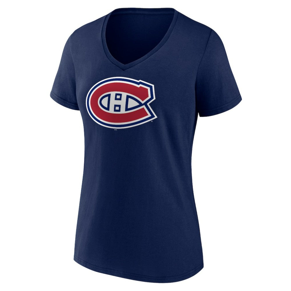 Montreal Canadiens Women's Team Logo V-Neck T-Shirt -  NHL T-shirts