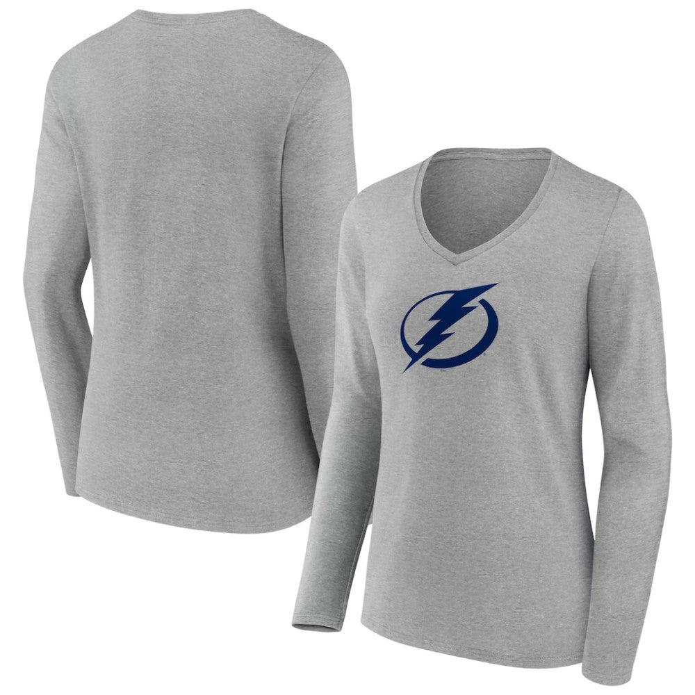 Tampa Bay Lightning Women's Team Logo Long Sleeve V-Neck T-Shirt -  NHL T-shirts