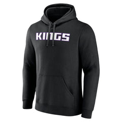 Black Sacramento Kings Wordmark Team Logo Pullover Hoodie | NBA