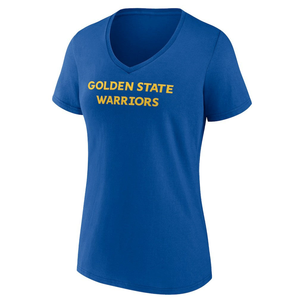 Royal Golden State Warriors Women's Wordmark V-Neck T-Shirt sale | NBA