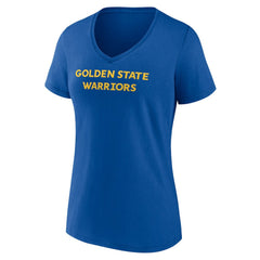 Royal Golden State Warriors Women's Wordmark V-Neck T-Shirt sale | NBA