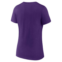 Purple Los Angeles Lakers Women's Wordmark V-Neck T-Shirt | NBA