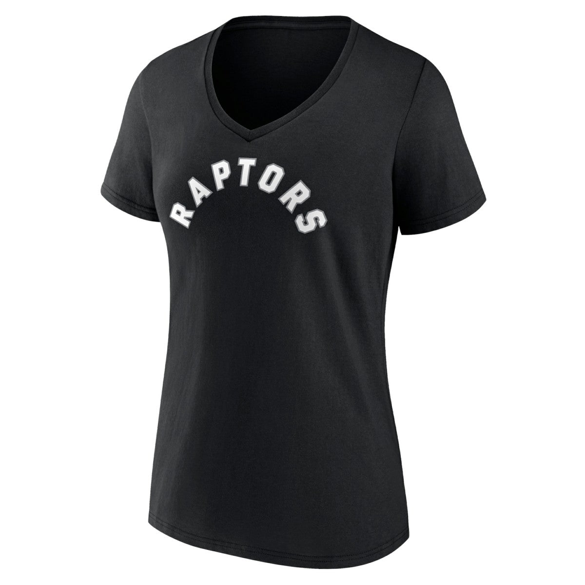 Black Toronto Raptors Women's Wordmark V-Neck T-Shirt | NBA
