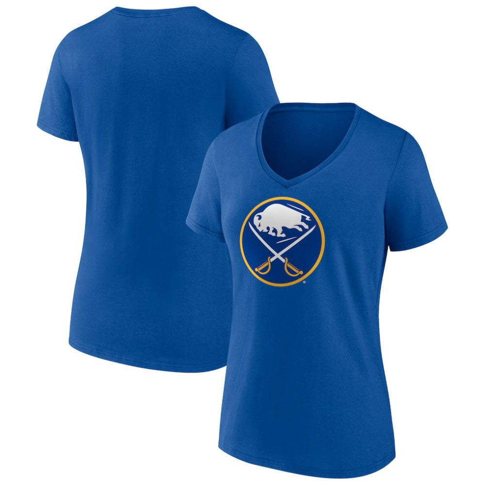 Buffalo Sabres Women's Team Logo V-Neck T-Shirt -  NHL T-shirts