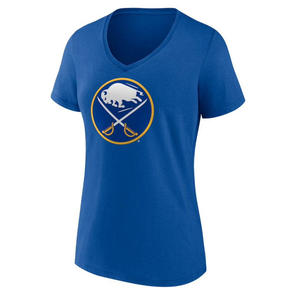 Buffalo Sabres Women's Team Logo V-Neck T-Shirt -  NHL T-shirts
