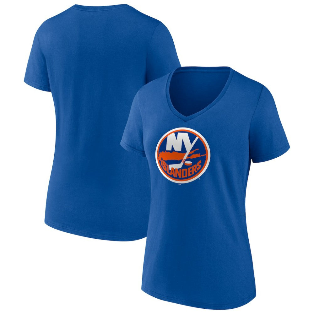 New York Islanders Women's Team Logo V-Neck T-Shirt -  NHL T-shirts