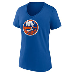 New York Islanders Women's Team Logo V-Neck T-Shirt -  NHL T-shirts